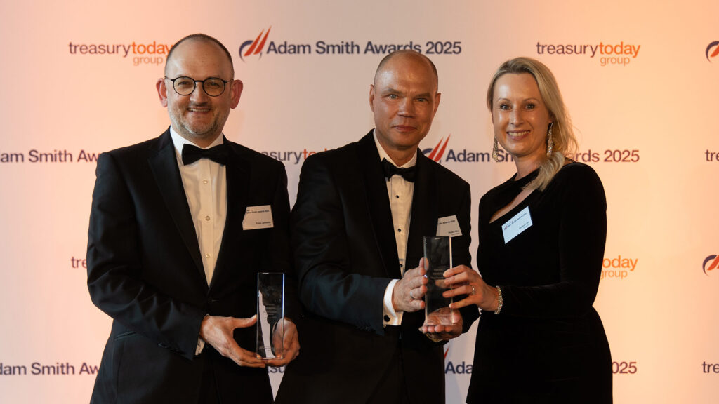 Photo of Peter Jameson, Citi and Heiko Nix and Kathrin Uhl, Siemens.